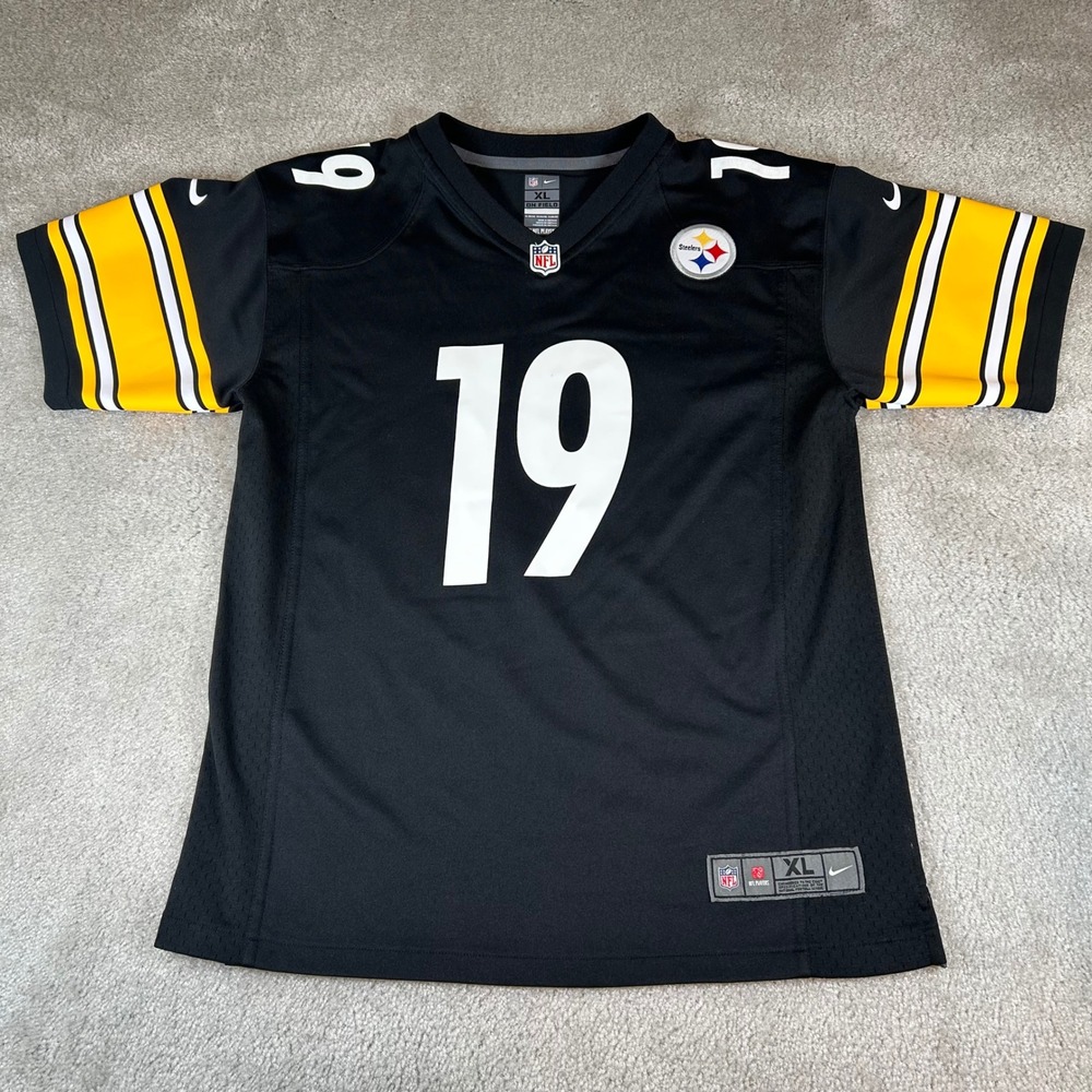 Nike Pittsburgh Steelers Jersey Youth XL Black JuJu Smith-Schuster 19 NFL - Picture 1 of 13